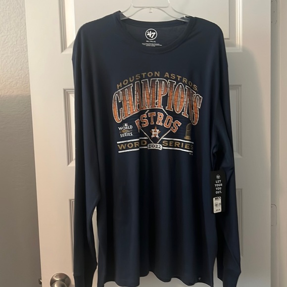 Houston Astros World Series Shirt XXL long sleeve baseball lightweight unisex - Picture 1 of 12
